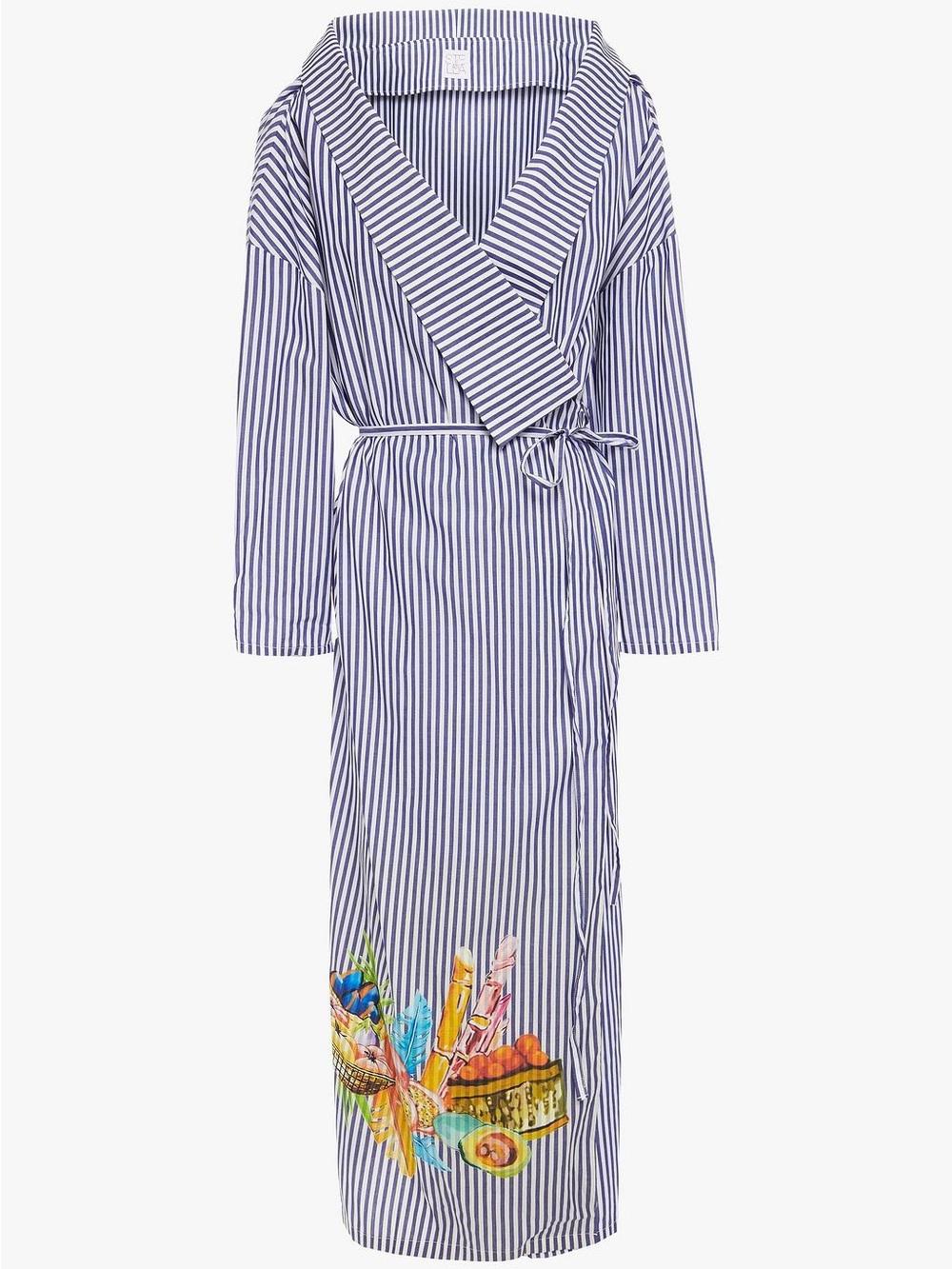 STELLA JEAN Printed cotton midi wrap dress